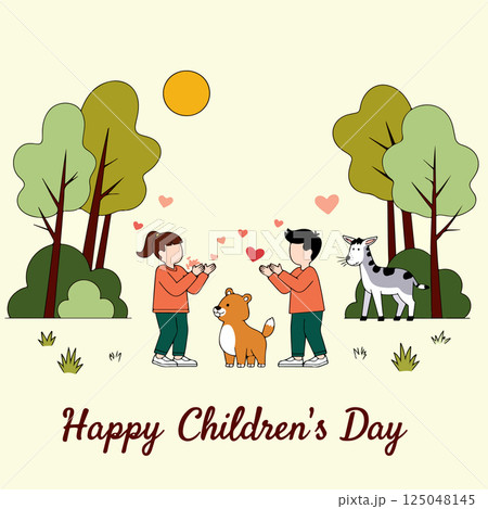 Happy Children's Day Illustration 125048145