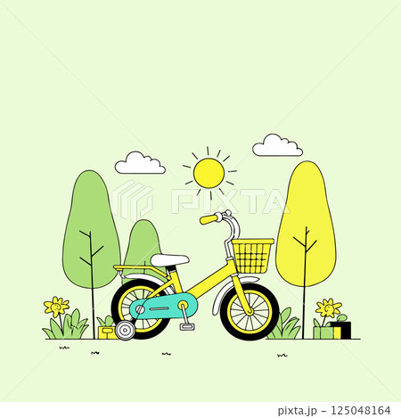Children's Bicycle in a Park 125048164