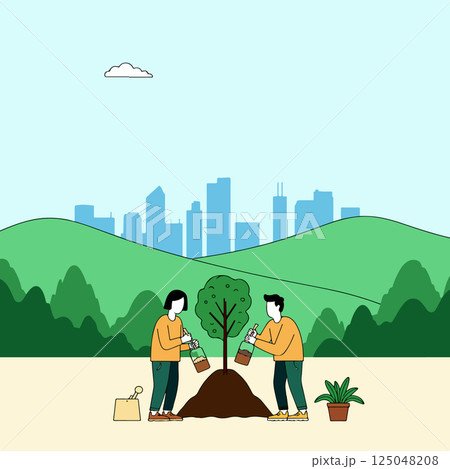 People Planting a Tree People Planting a Tree 125048208