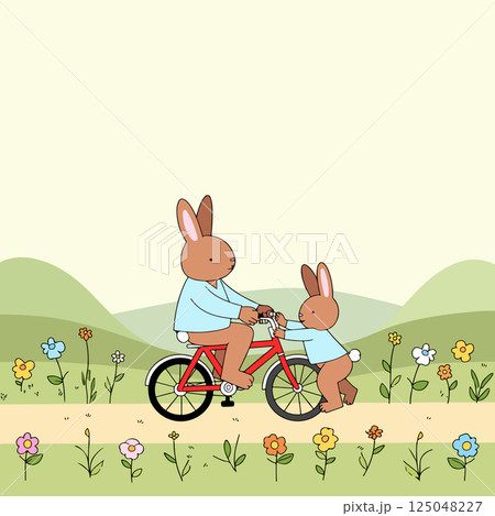 Rabbit Family Biking 125048227