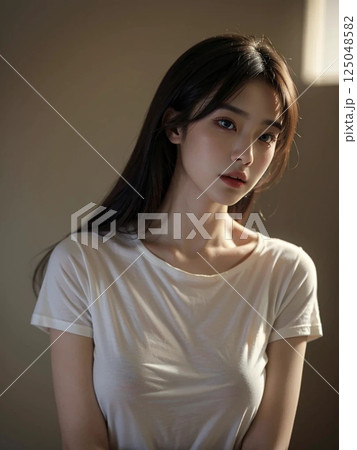 美しい女性のポートレート 125048582