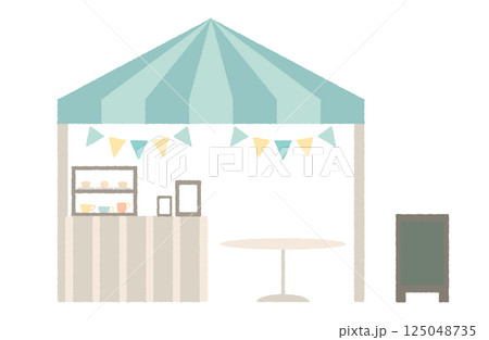 出店・屋台のベクラーイラスト カフェ 出店・屋台のベクラーイラスト カフェ 125048735