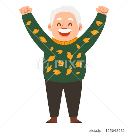 Happy Grandfather Celebrating 125048981