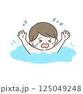 溺れる男の子 125049248