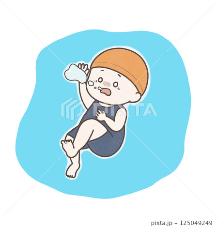 水中で静かに溺れる子供 125049249
