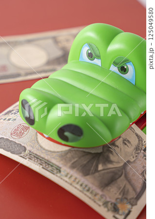 お金に執着しているワニ ビジネス 貯金 お金に執着しているワニ ビジネス 貯金 125049580