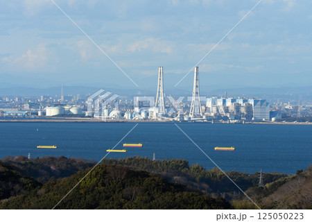 桜公園から見た伊勢湾の島々 125050223