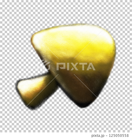 Yellow three-dimensional crayon arrow cartoon illustration 125050558