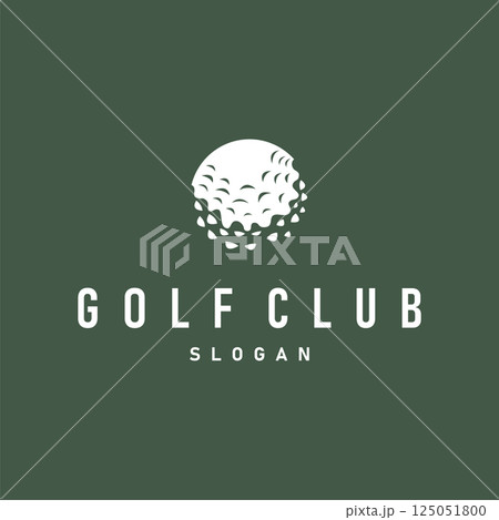 golf logo design outdoor sport with simple design of ball and golf stick minimalist black silhouette as symbol illustration template of sport branch golf logo design outdoor sport with simple design of ball and golf stick minimalist black silhouette as symbol illustration template of sport branch 125051800