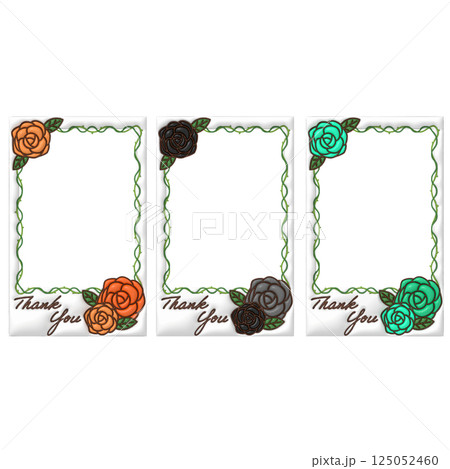 メッセージカード ぷっくり デコレーション フレーム オレンジ ブラック ミント メッセージカード ぷっくり デコレーション フレーム オレンジ ブラック ミント 125052460