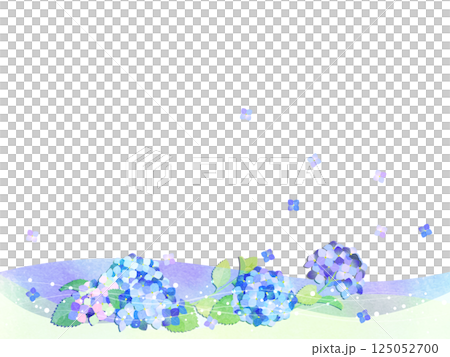 紫陽花のフレームイラスト 紫陽花のフレームイラスト 125052700