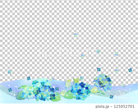 Hydrangea frame illustration Hydrangea frame illustration 125052701