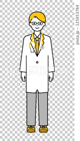 Full body pose_simple doctor male 01 125053764