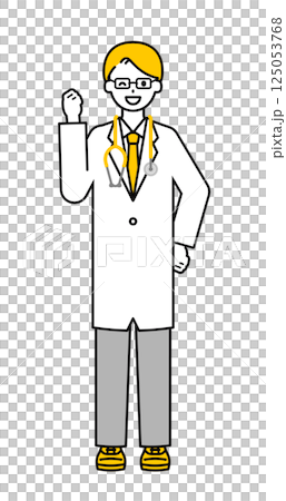 Full body pose_simple male doctor 05 125053768