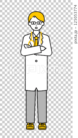 Full body pose_simple doctor male 11 125053774