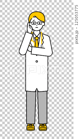 Full body pose_simple doctor male 12 125053775