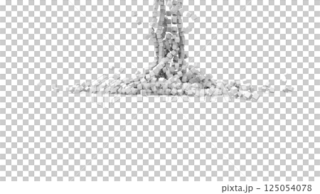 崩壊・人材流出・新社会人退職 抽象イメージ レンダリングCG 背景 崩壊・人材流出・新社会人退職 抽象イメージ レンダリングCG 背景 125054078