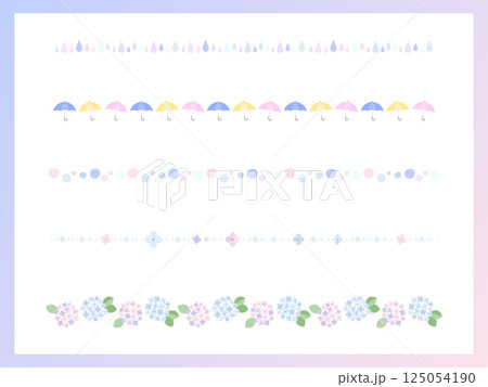 梅雨にぴったりなかわいい手描きのラインイラスト 梅雨にぴったりなかわいい手描きのラインイラスト 125054190