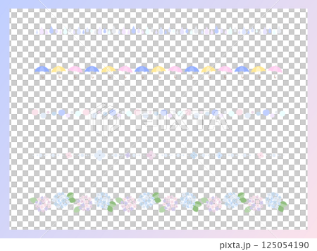 梅雨にぴったりなかわいい手描きのラインイラスト 梅雨にぴったりなかわいい手描きのラインイラスト 125054190