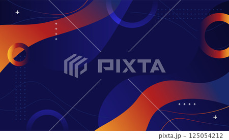 Abstract Geometric Background in Blue and Orange Abstract Geometric Background in Blue and Orange 125054212