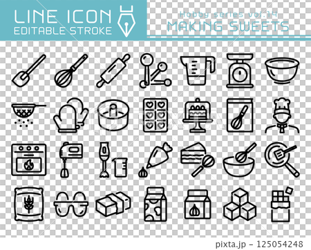 Line Icon 興趣系列 第14卷 烘焙 Line Icon 興趣系列 第14卷 烘焙 125054248