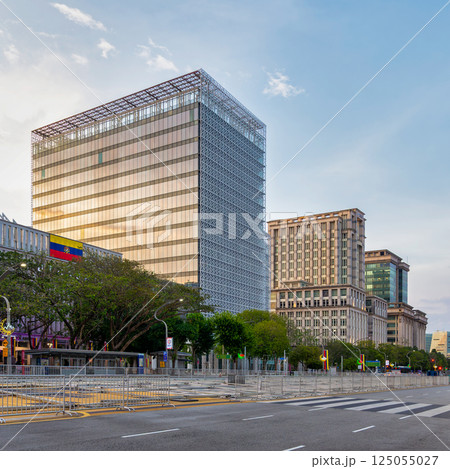 Majestic Putrajaya Boulevard showcasing modern architecture in Malaysia during evening hours Majestic Putrajaya Boulevard showcasing modern architecture in Malaysia during evening hours 125055027