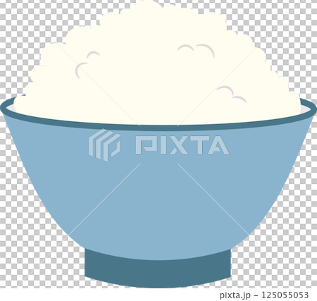碗中盛裝的米飯插圖素材 碗中盛裝的米飯插圖素材 125055053