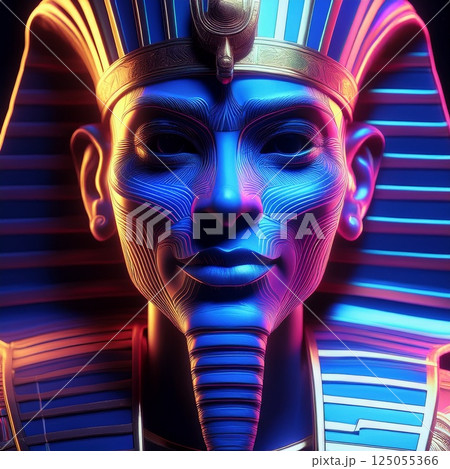 笑うツタンカーメン　イラスト 125055366