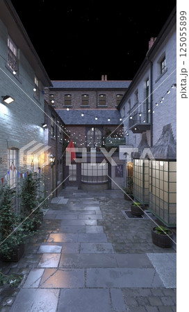 石畳のある街かど 125055899