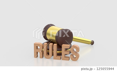 The Hammer for law concept 3d Rendering. 125055944