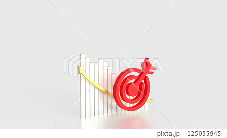 The Red target for Business concept 3d Rendering. 125055945