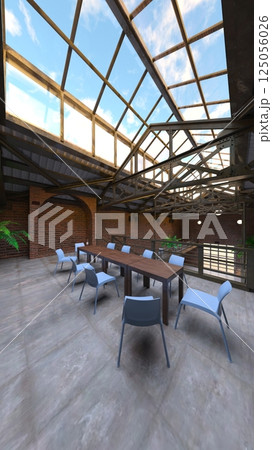 レンガの壁のミーティングルーム 125056026