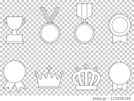 シンプルなランキングアイコンセット 125056189