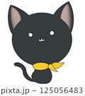 表情アイコン・黒猫（無表情） 125056483