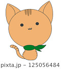 表情アイコン・茶トラ猫（無表情） 125056484