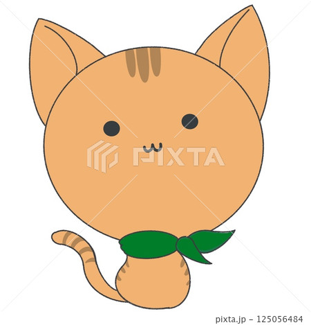 表情アイコン・茶トラ猫(無表情) 表情アイコン・茶トラ猫(無表情) 125056484