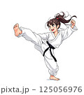 空手をする女の子 125056976