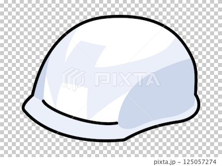シンプルな防災ヘルメットのイラスト 125057274