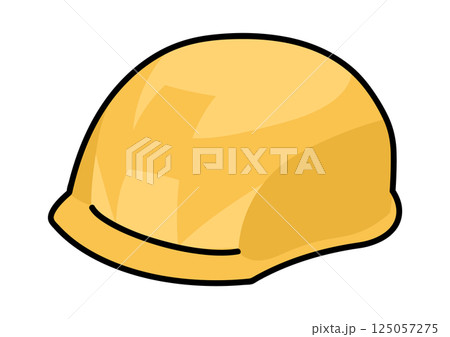 シンプルな防災ヘルメットのイラスト 125057275
