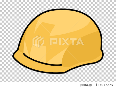 シンプルな防災ヘルメットのイラスト 125057275