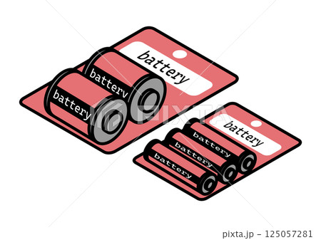 乾電池パックのイラスト 125057281