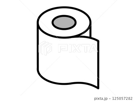 トイレットペーパーのイラスト 125057282