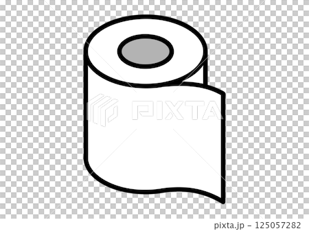 Illustration of toilet paper 125057282