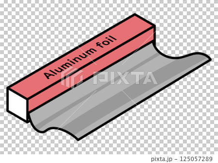 illustration of aluminum foil illustration of aluminum foil 125057289