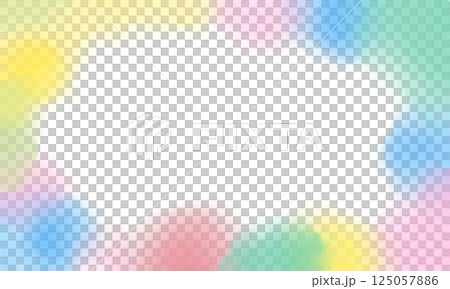 彩色水彩棉花糖框架 125057886