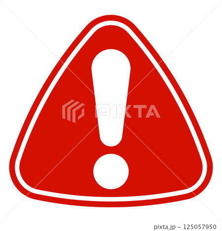 Red Triangle Warning Sign With Bold Exclamation Mark Symbol 125057950