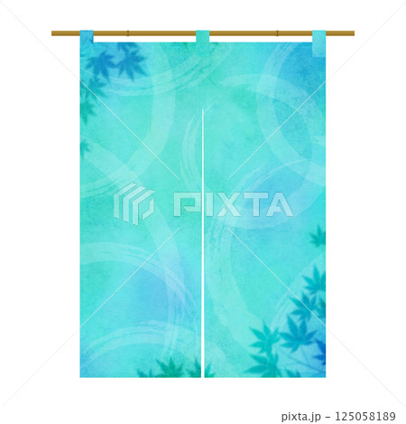 夏イメージの暖簾イラスト 125058189