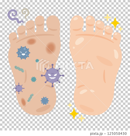Clean feet and dirty feet 125058430