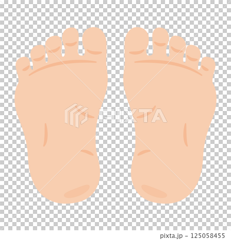 Illustration of the soles of both feet 125058455