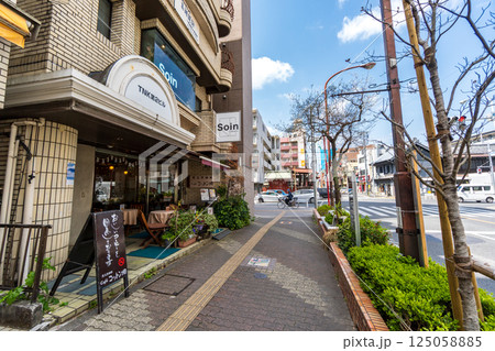 カフェのある街並み 府中市 東京都 カフェのある街並み 府中市 東京都 125058885